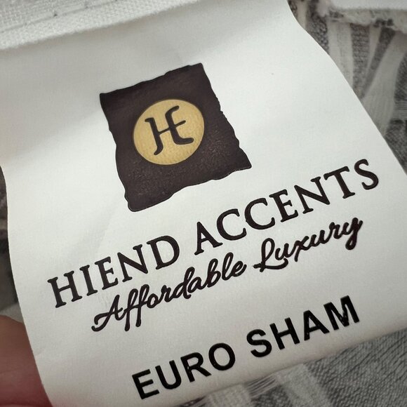 Hiend Accents Euro Pillow Sham 27" x 27" 100% Cotton - Picture 3 of 5